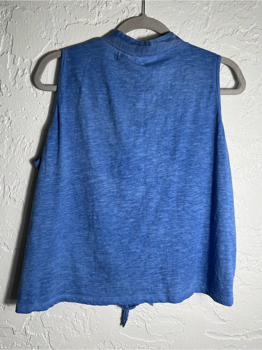 Colette Made in Italy Linen Cotton Tie Front Sleeveless Blouse - Picture 3 of 7